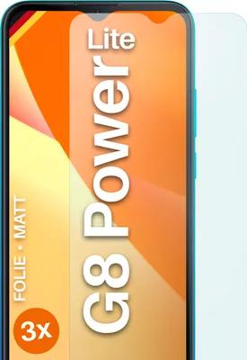 Produktbild von moex® 3x Schutzfolie kompatibel mit Motorola Moto G8 Power Lite - Displayschutzfolie Anti Reflex Folie, Matt