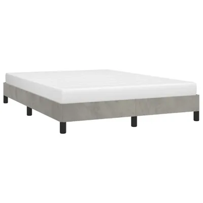 Produktbild von vidaXL Bettgestell ohne Matratze Hellgrau 140x190 cm Samt