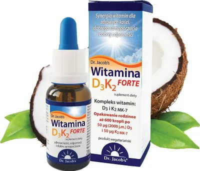 Zdjęcie produktu dla Witamina D3K2 Forte suplement diety w kroplach 20ml