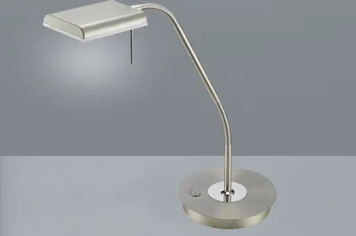 Produktbild von LED Schreibtischleuchte BERGAMO Silber flexibel Sensordimmer - Höhe 50cm