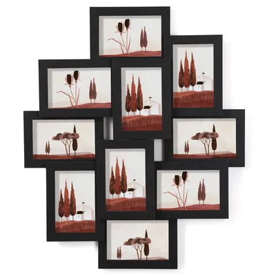 Obrázek produktu pro SONGMICS Rámeček na koláž pro 10 fotografií, každá 10 x 15 cm (4" x 6"), z MDF desek, nutná montáž, černý RPF20BK