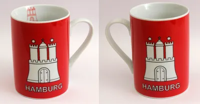 Produktbild von Hamburg Becher mit Hamburger Wappen Kaffeebecher Kaffeetasse Kaffee Pott 1 Stück