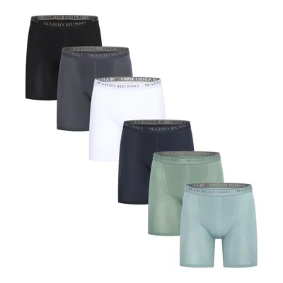 Produktbild von Mario Russo Boxershorts – Herren Boxershorts – Herrenunterwäsche mit extra langen Beinen – 6er-Pack – Mix – Größe M