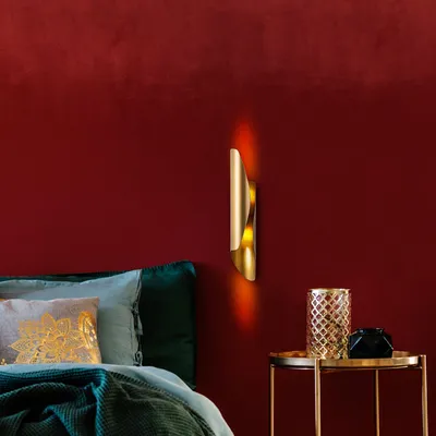 Produktbild von Opviq, Flare - 15357, Wandleuchte, Gold, Metallkörper, 8 x 40 x 11 cm