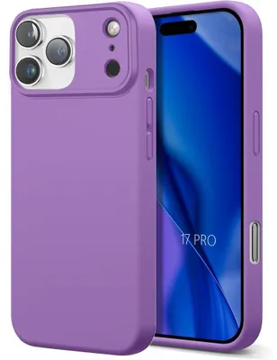 Image de Coque pour iPhone 17 Pro, Silicone Liquide Protection Slim Légère Anti-Rayures - Violet