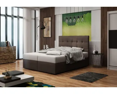 Obrázok produktu pre Čalúnená posteľ s úložným priestorom DELILAH 2 - 200x200, hnedá