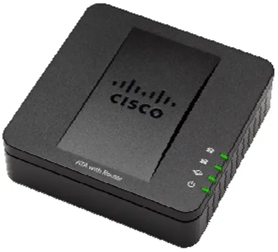 Immagine prodotto di Cisco SPA122 - PPoE - ICMP - UDP - TCP - RTP - RTCP - 5W - 5V - 2.0A - 101 x 28 x 101 mm - 153 g - 0 - 45 °C - - -25 - 70 °C