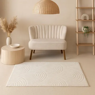 Produktbild von Milton & Oldbrook Teppich 80 x 150 cm Rumia Weiß