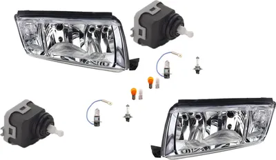 Produktbild von Johns, Scheinwerfer kompatibel zu Skoda Fabia ab 12/99 Leuch. Links Rechts + Stellmotor 6Y0941295 6Y1941015C 6Y1941015H 6Y1941015 6Y1941016H 6Y1941016