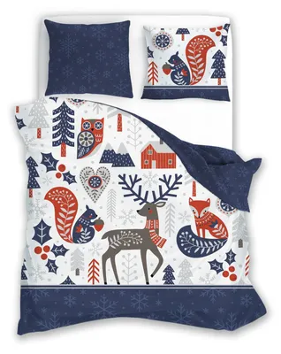 Produktbild von Winter Bettwäsche Garnitur 220 x 200 cm 220x200 cm + 2x 70x80 cm - Scandic 020