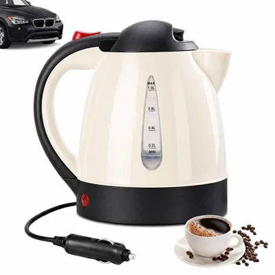 Autowaterkoker 1 l, 12 V, 150 W, Edelstahl, automatische Abschaltung