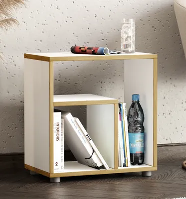 Produktbild von VCM Holz Beistelltisch | Couchtisch schlicht | Maße H. 55 x B. 50 x T. 30 cm | Nachttisch | Kaffeetisch - Zeito