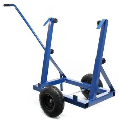 Produktbild von Plattenwagen mit Luftreifen, höhenverstellbare Stahlauflagen 280-830 mm, Traglast 200 kg, für Garten und