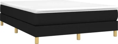 Image de Cadre de lit sans matelas Noir 140x200 cm Tissu