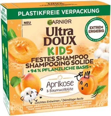Produktbild von Ultra-sanftes festes Kindershampoo – Aprikose & Baumwollblüte
