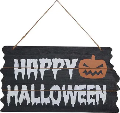 Produktbild von Schild "Happy Halloween" 34X19 Cm