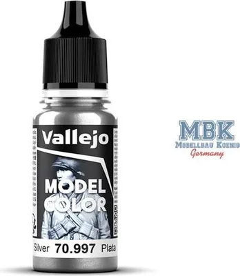 Productafbeelding van Vallejo 70.997, 17 ml, Zilver, Metallic, Fles