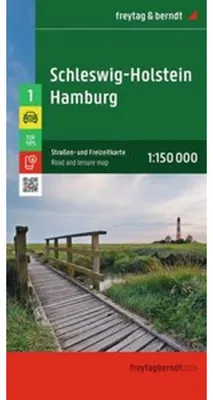 Image de Schleswig-Holstein - Hambourg, Carte routière et de loisirs 1:150.000, freytag & berndt