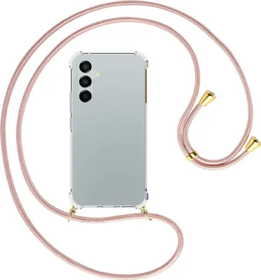 Produktbild von Handykette Backcover-Schutzhülle mit Band (Metall goldfarben) für Samsung Galaxy A54 5G (6.4'') - roségold