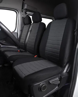 Productafbeelding van Autostoelhoezen set 2+1, grijs, polyester, voor bestelwagen