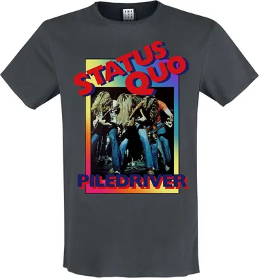 Produktbild von Status Quo T-Shirt Herren Amplified Collection - Piledriver charcoal L