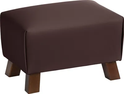 Produktbild von Max Winzer Hocker Footstool - Echtleder burgund - Maße: 40 x 28 x 28 cm