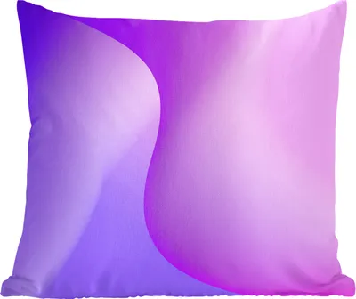 Produktbild von MuchoWow® Zierkissen Sofakissen Wohnzimmer Dekokissen 45x45 cm Lila Geometrie mit Wellen - Schlafpolster - Polster für das Sofa
