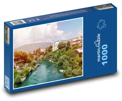 Obrázok produktu pre Puzzle 1000 Mostar - Starý Most a Rieka Neretva - martinpuzzle