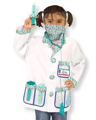 Produktbild von Melissa & Doug - Arzt Kostm - 8-teiliges Verkleidungsset mit realistischem Zubehr fr fantasievolles Rollenspiel, fr Kinder ab 3 Jahren