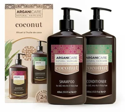 Imagen del producto de Set ArganiCare: Champú de coco, 400 ml + Acondicionador de coco, 400 ml
