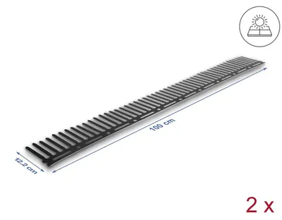 Imagen del producto de Barrera anti-palomas marrón para instalaciones fotovoltaicas, 2x1 metro, 122 mm