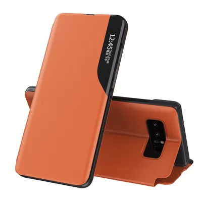 Obrázek produktu pro Pouzdro pro Galaxy Note 8, Smart View Okénko Flip StojánekPolyuretanKožené Ochranné Pouzdro pro Samsung Galaxy Note 8 Pomerančový