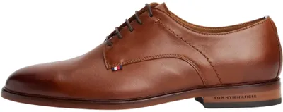 Zdjęcie produktu dla Buty Derby męskie Tommy Hilfiger Thunit, wykonane ze skóry, kolor brązowy (Winter Cognac), rozmiar 40