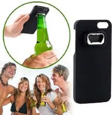 Produktbild von iPhone Cover FLASCHENÖFFNER Case für Apple iPhone 5S/5/SE schwarz