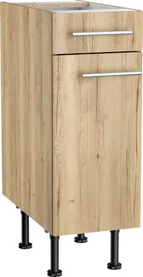 Produktbild von Optifit Unterschrank mit Schublade und Drehtür Erik290 BxTxH 30 x 58,4 x 87 cm wildeiche strukturiert matt zerlegt Ansch