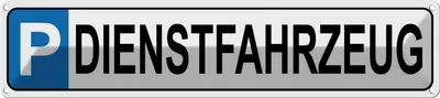 Produktbild von vianmo Blechschild 10x46 cm Parkplatz Dienstfahrzeug Parkplatzschild