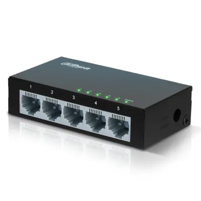 Image de Commutateur Ethernet Dahua - 5 ports - Non géré - 5 x 10/100 Mbps - Internet - Répartiteur de réseau - PFS3005-5ET