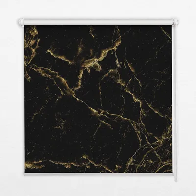 Produktbild von Seitenzug-Rollo Fensterrollo Jalousie - Lichtdurchlässig Springrollos - 110x140 cm - Schwarzer Marmor