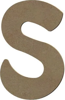 Image de Lettre majuscule S en bois MDF à décorer - 15 cm
