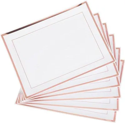 Produktbild von Famanu Serviertablett 30x23 cm - Weiß mit Roségoldrand