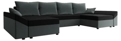 Produktbild von MIRJAN24 Ecksofa Dante U, Eckcouch, Couch mit Bettkasten und Schlaffunktion, U-Form, Wohnzimmer (Farbe: Paros 06 + Kronos 07)