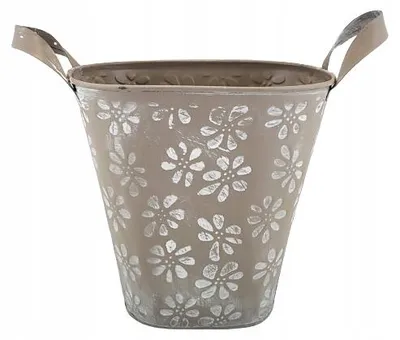 Produktbild von Dakls Metall Übertopf Blumenmuster Vase