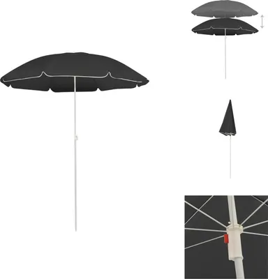 Produktbild von vidaXL Sonnenschirm mit Stahlmast Anthrazit 180 cm -  Sonnenschirme & Sonnenschutze