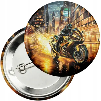 Image de Badge à épingle 59mm - Moto