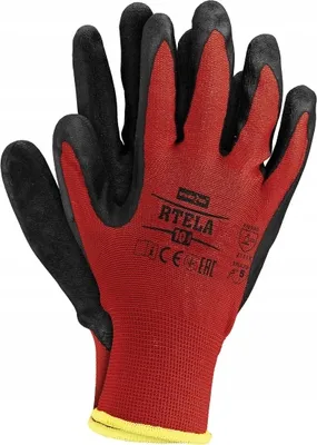 Immagine prodotto di Guanti da lavoro con rivestimento in lattice, rosso/nero 8