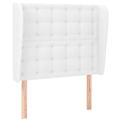 Immagine prodotto di Testiera ad Orecchio Bianca 93x23x118/128 cm in Pelle finta