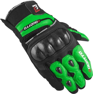 Obrázek produktu pro Rukavice na motorku Bogotto Flint, černá/zelená, XS