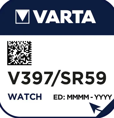 Produktbild von Varta Watch V 397 Knopfzelle Silberoxid V 397 1,55V SR 726 SW Uhrenbatterie Quecksilberfrei 1er Blister V397