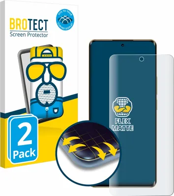 Produktbild von 2x BROTECT Fullscreen Schutzfolie für realme 12 Pro Displayschutz Folie Fullcover Matt Entspiegelungsfolie