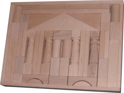 Obrázok produktu pre Drevená stavebnica Domizil 2 prírodná ŠxVxH 37,5x28,5x4,5cm NOVINKA